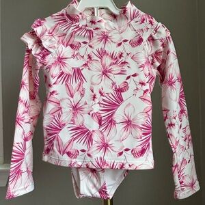 Janie & Jack Fuchsia Tropical Tankini